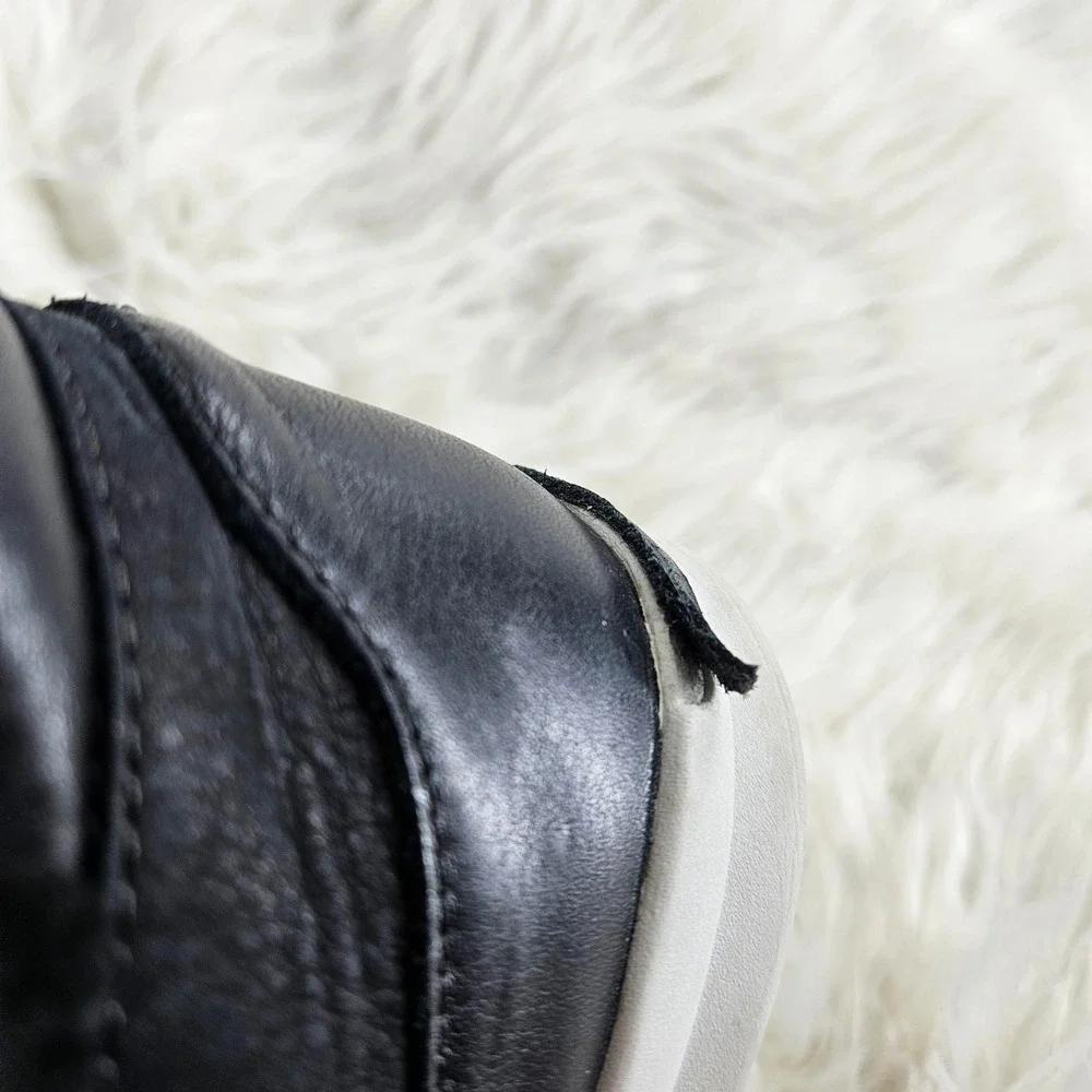 Olukai Chelsea Booties Womens 11 Black Leather Faux Fur Slip‎ On Comfort Kamau